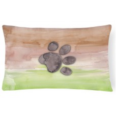 East Urban Home Dog Paw Watercolor Lumbar Pillow EAAS3194